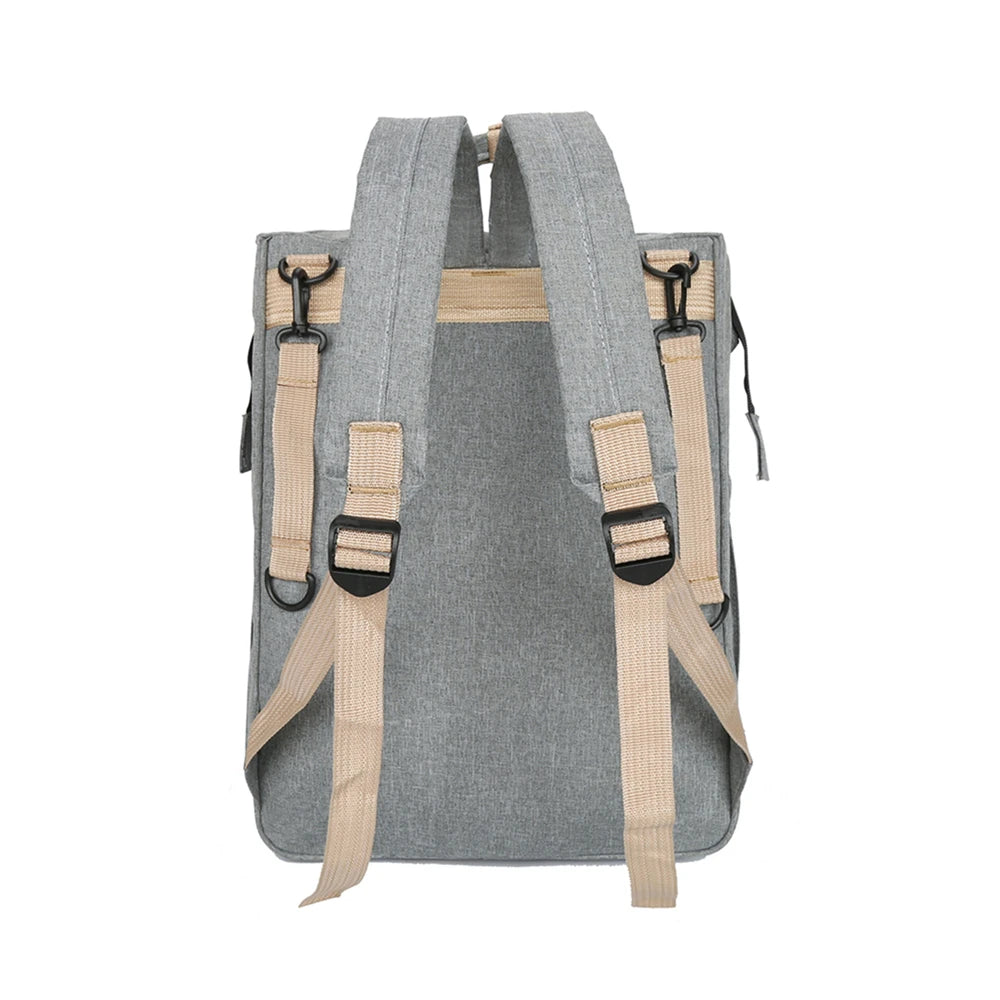 Portable Diaper Bag with Foldable Baby Bed