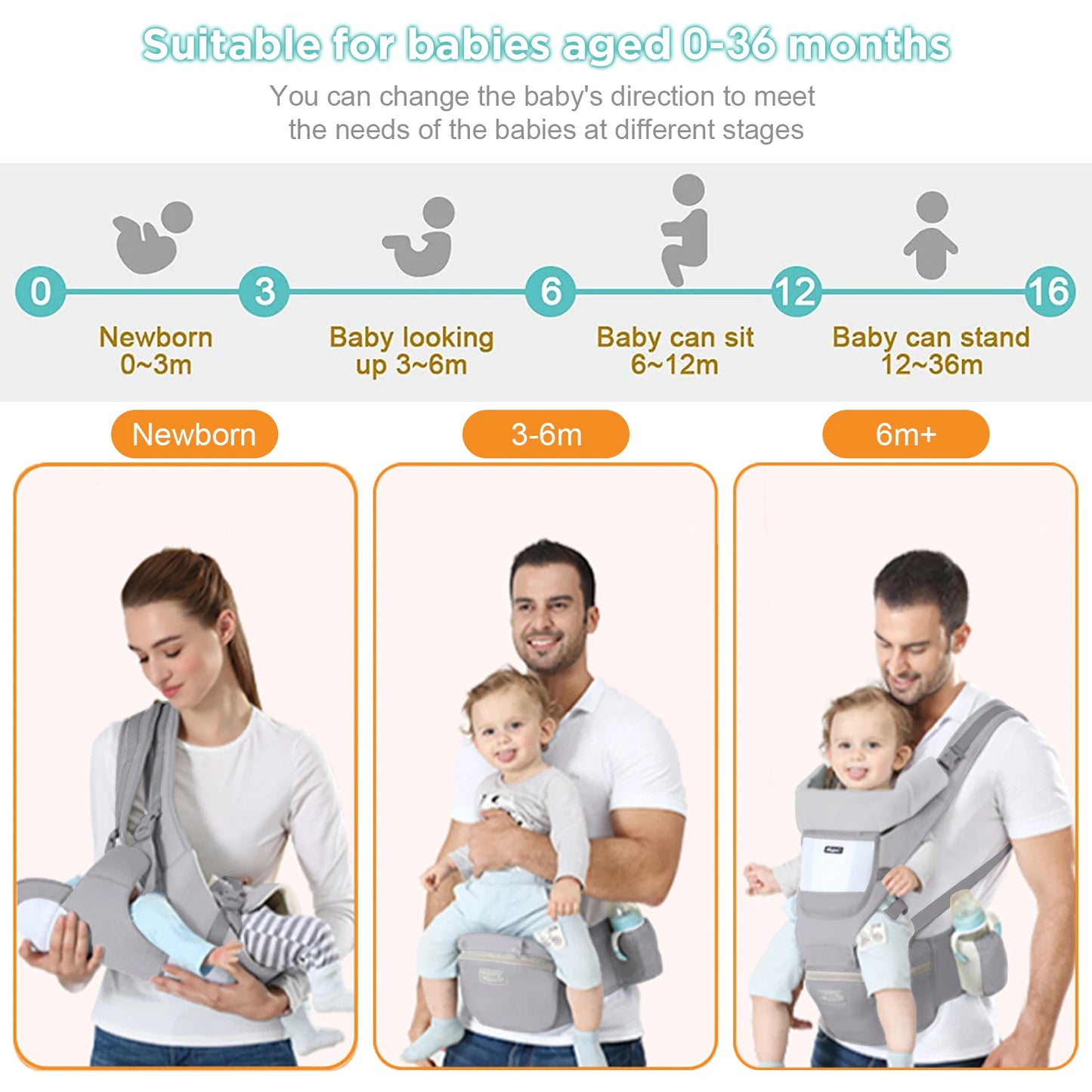 Cotton Baby Carrier Kangaroo Bag