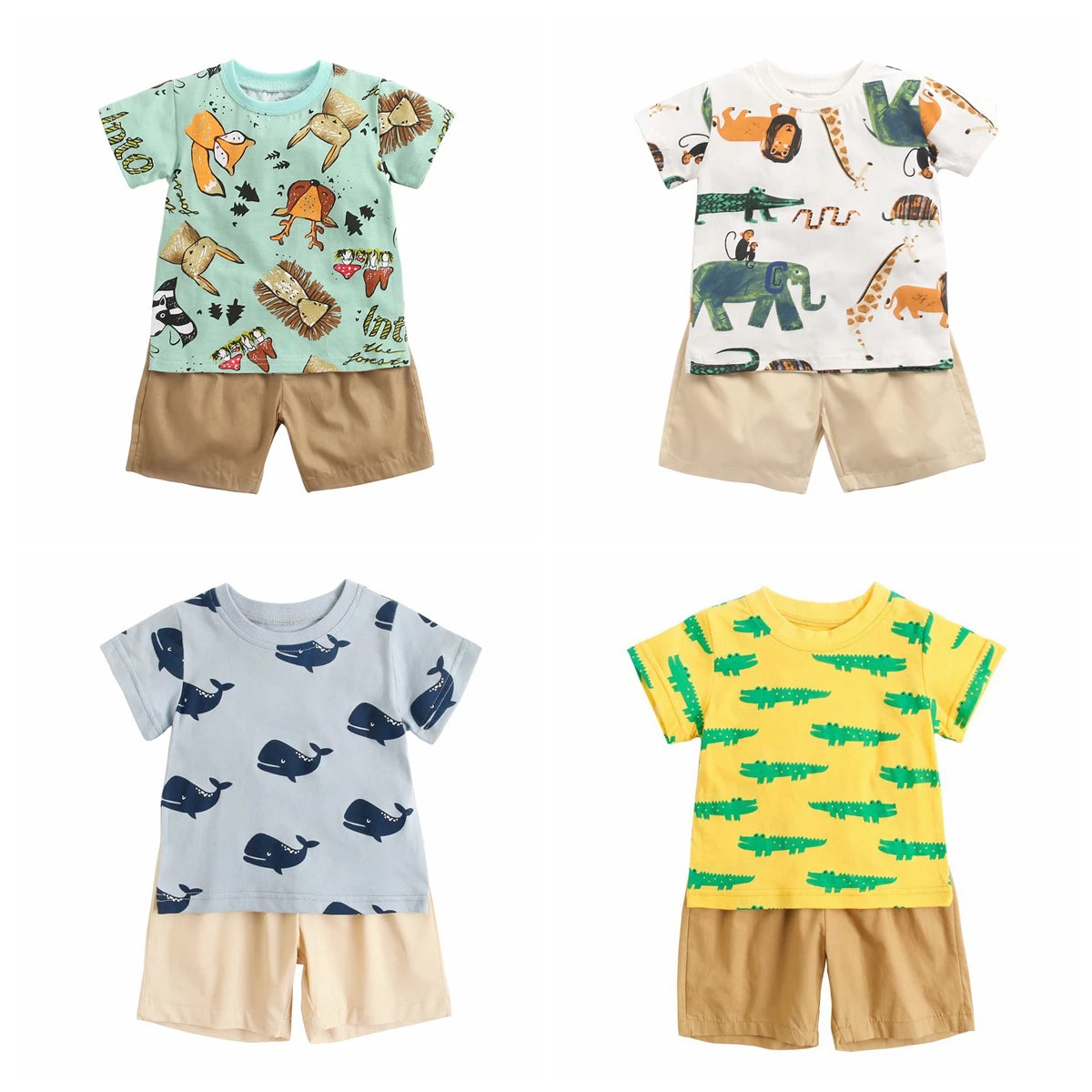 Cartoon Boys Clothing Summer Set