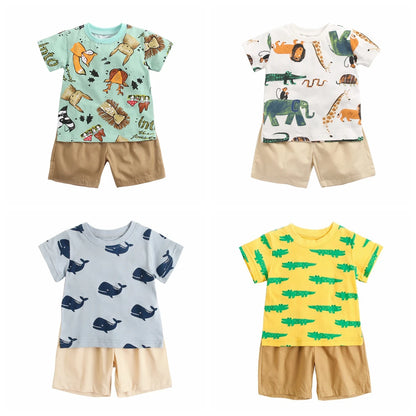 Cartoon Boys Clothing Summer Set