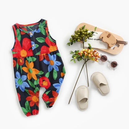 Flowers Baby  Bodysuit Sleeveless