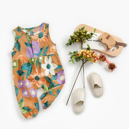 Flowers Baby  Bodysuit Sleeveless