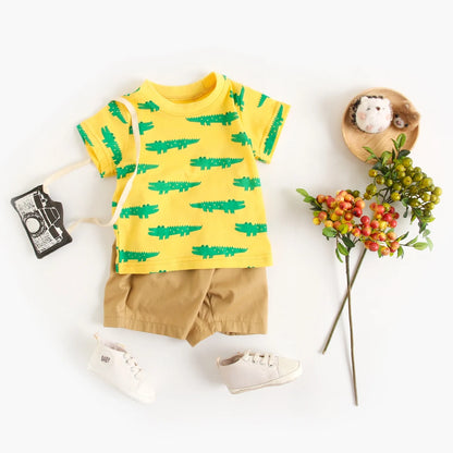 Cartoon Boys Clothing Summer Set