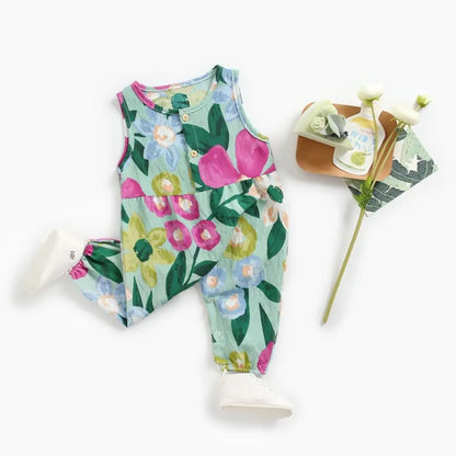 Flowers Baby  Bodysuit Sleeveless