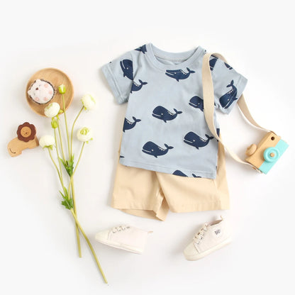Cartoon Boys Clothing Summer Set