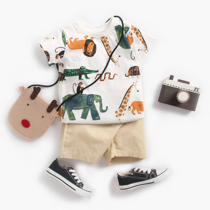 Cartoon Boys Clothing Summer Set
