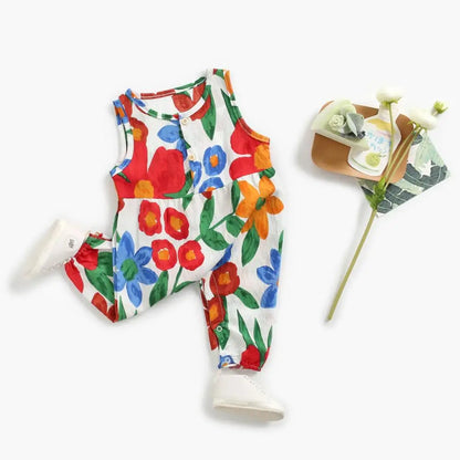Flowers Baby  Bodysuit Sleeveless
