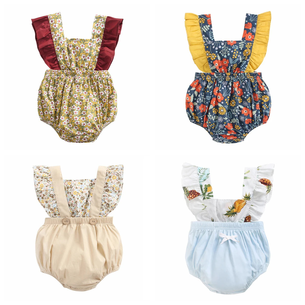 Princess Cute Flowers Romper