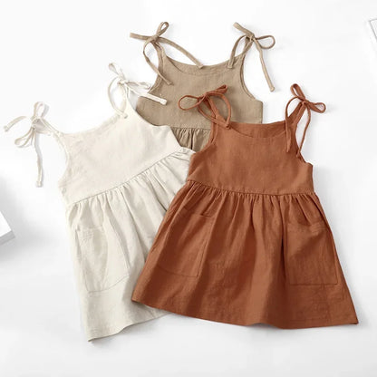 Toddler Dress Solid Cotton