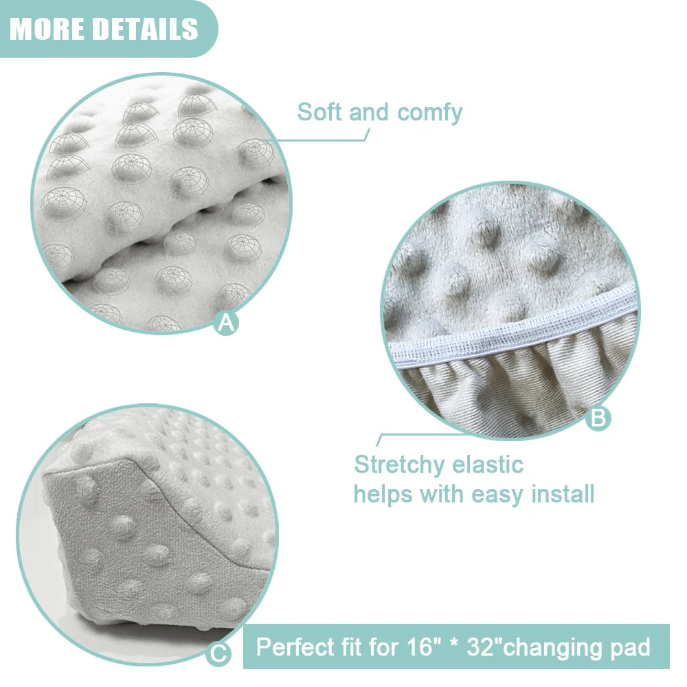 Soft Reusable Changing Pad Cover Minky Dot