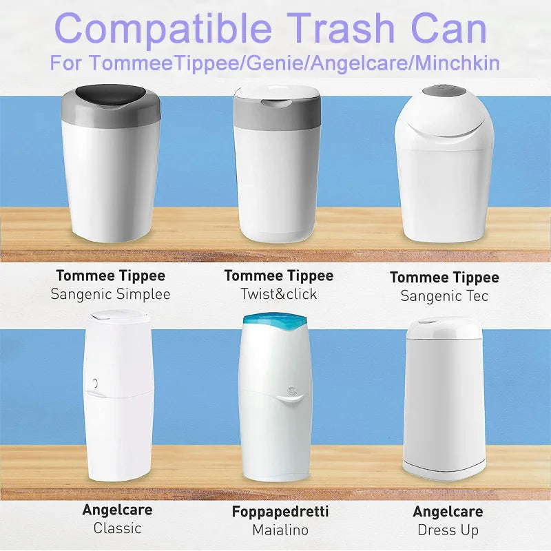 Purple Diaper Pail Refills Bags Tommee Tippee 1/5/10Pcs