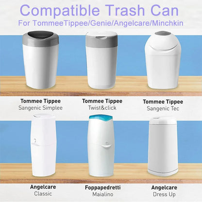 Purple Diaper Pail Refills Bags Tommee Tippee 1/5/10Pcs