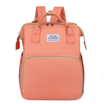 Portable Diaper Bag with Foldable Baby Bed