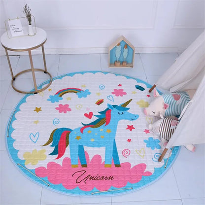 Blue Unicorn Baby Play Mat