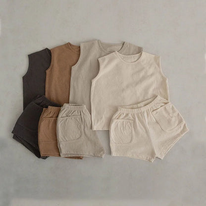 Summer Baby Tank Top + Shorts Set