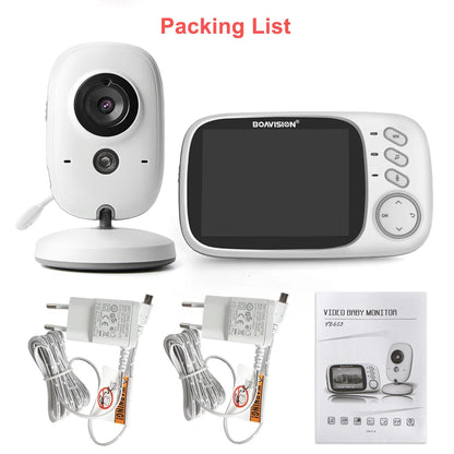 Video Baby Monitor 2.4G Wireless With 3.2 Inches LCD