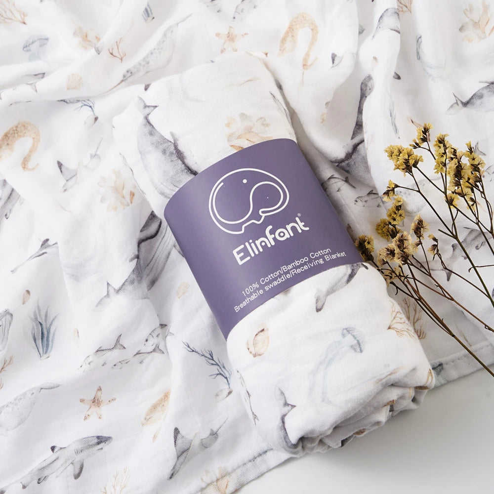Bamboo Cotton Muslin Swaddle Blanket