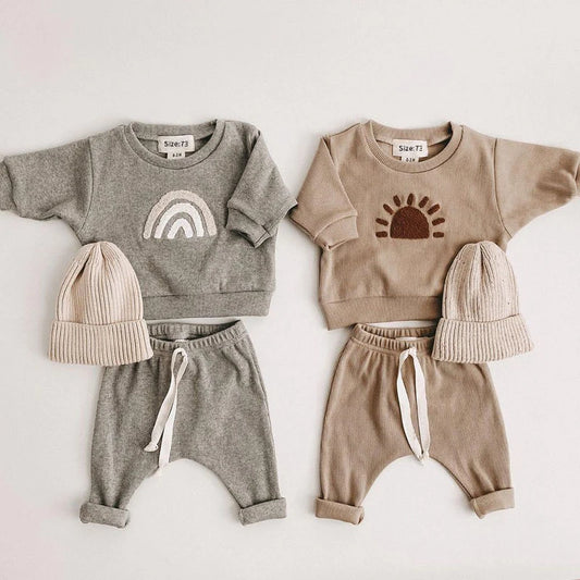 Spring Autumn Baby Cotton Long-Sleeved set