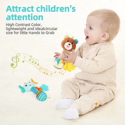 Baby Rattle Soft Animal Shaker