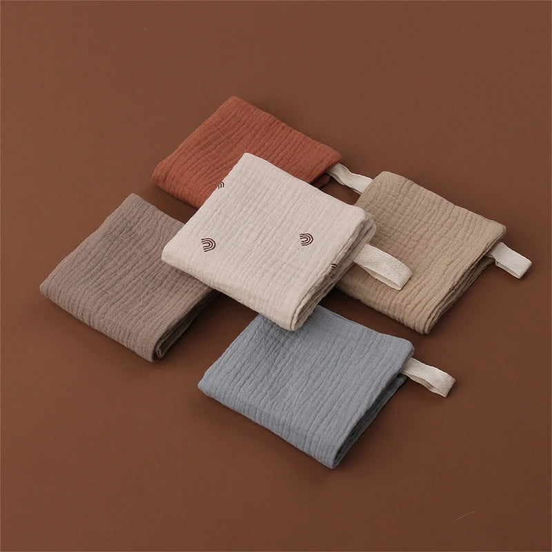 5pcs/Set Square Cotton Baby Face Towel