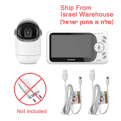 4.3 Inch Video Baby Monitor With Pan Tilt Camera 2.4G Wireless