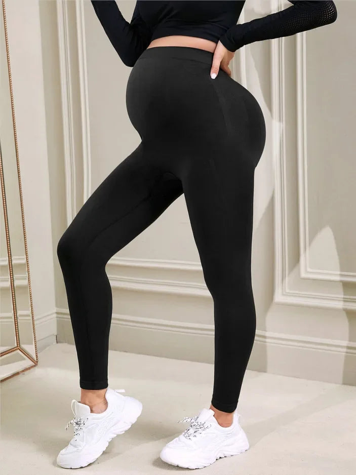 Elastic High Waist Maternity Leggings