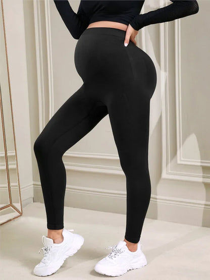 Elastic High Waist Maternity Leggings