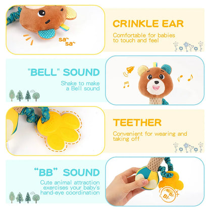 Baby Rattle Soft Animal Shaker