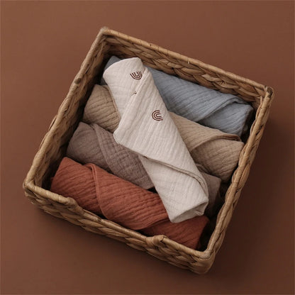 5pcs/Set Square Cotton Baby Face Towel