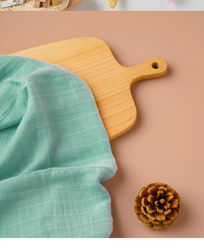 Bamboo Cotton Muslin Bib Burp Cloth 5pcs Set
