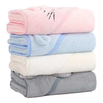 Cartoon Animal Baby Bath Hooded Towel