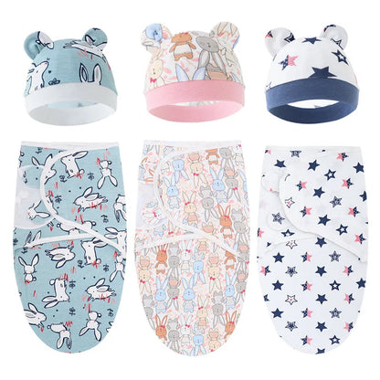 Adjustable Baby Swaddle w/ Hat
