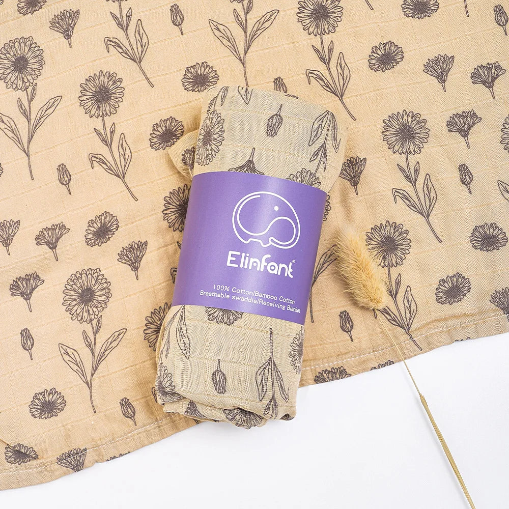 Bamboo Cotton Muslin Swaddle Blanket