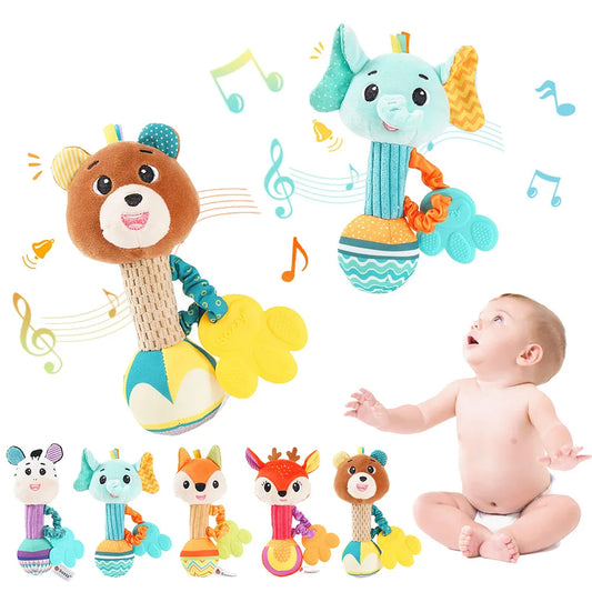 Baby Rattle Soft Animal Shaker