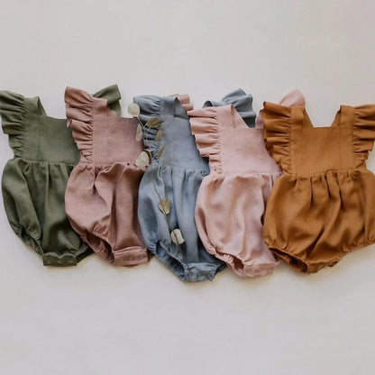 Baby Girls Ruffle Romper Cotton