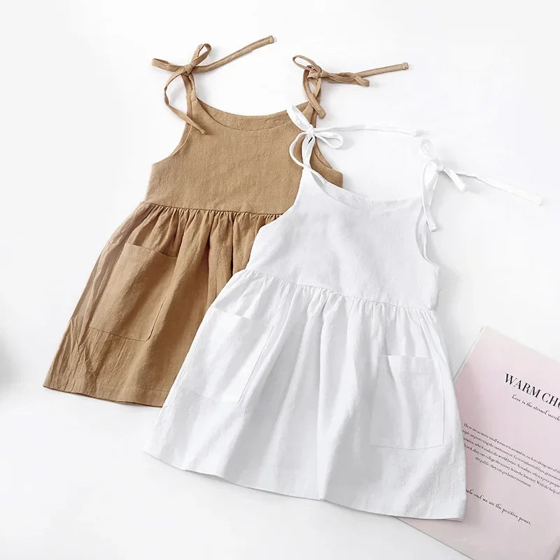 Toddler Dress Solid Cotton