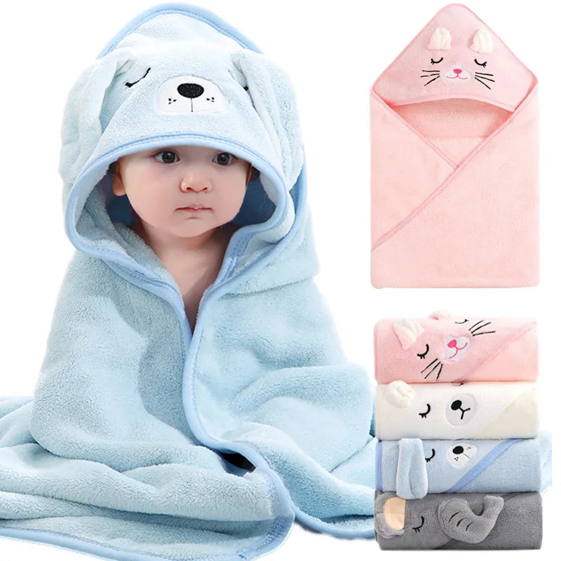 Cartoon Animal Baby Bath Hooded Towel