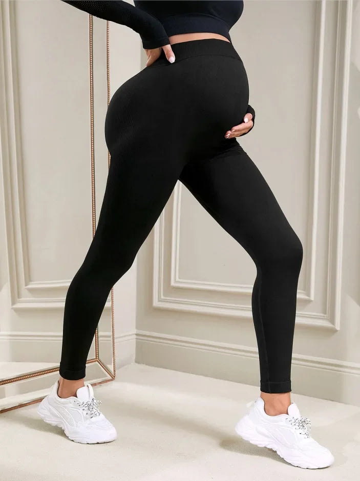 Elastic High Waist Maternity Leggings