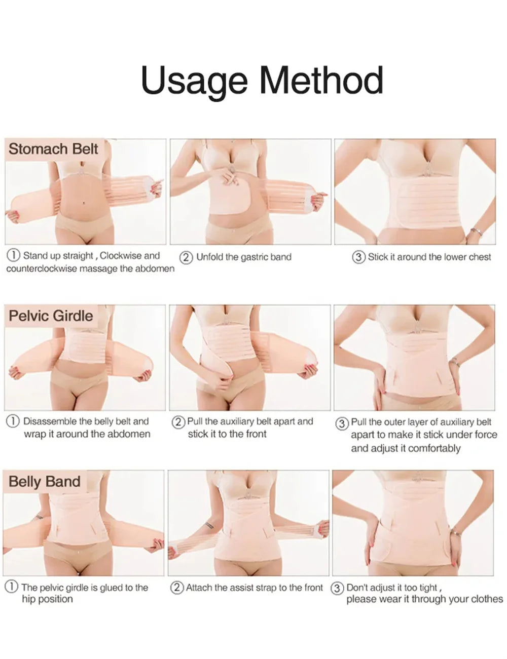 3 In 1 Shapewear Postpartum Belly Belt