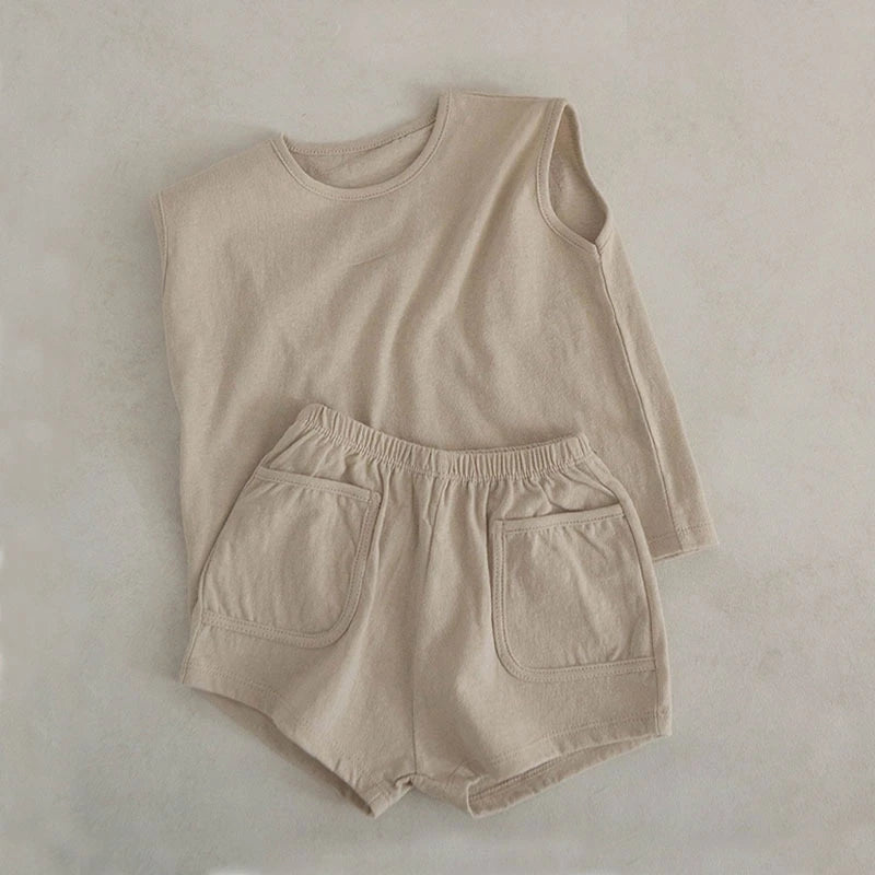 Summer Baby Tank Top + Shorts Set