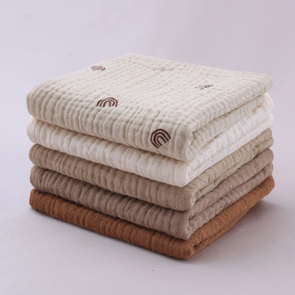 5pcs/Set Square Cotton Baby Face Towel
