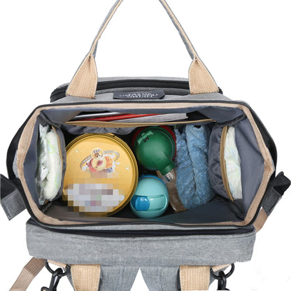 Portable Diaper Bag with Foldable Baby Bed
