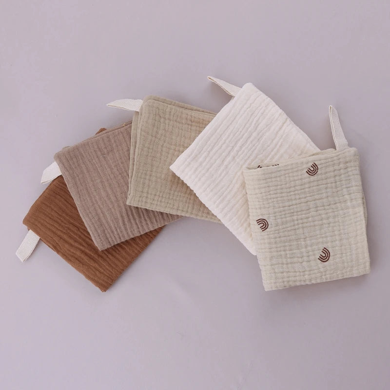5pcs/Set Square Cotton Baby Face Towel