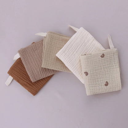 5pcs/Set Square Cotton Baby Face Towel