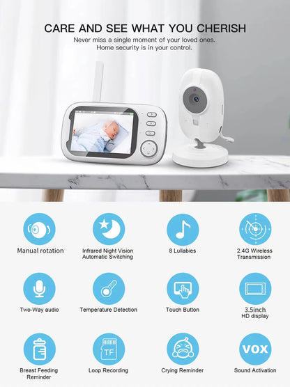Cdycam 3.5 inch Wireless Video Baby Monitor 32GB