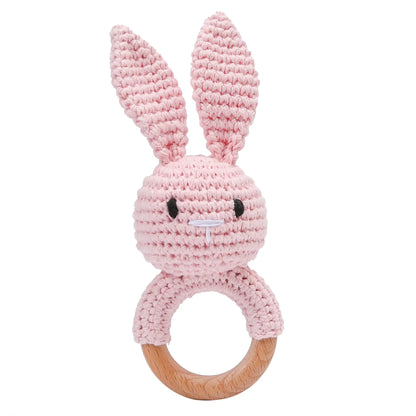 Wooden Crochet Rattle Teether