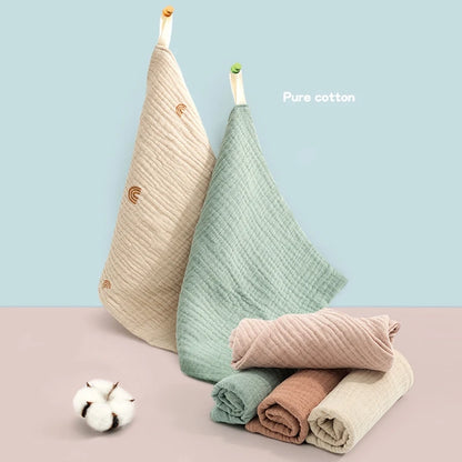5pcs/Set Square Cotton Baby Face Towel