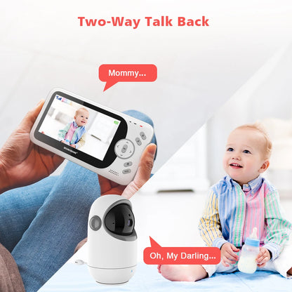 4.3 Inch Video Baby Monitor With Pan Tilt Camera 2.4G Wireless