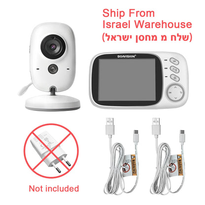 Video Baby Monitor 2.4G Wireless With 3.2 Inches LCD