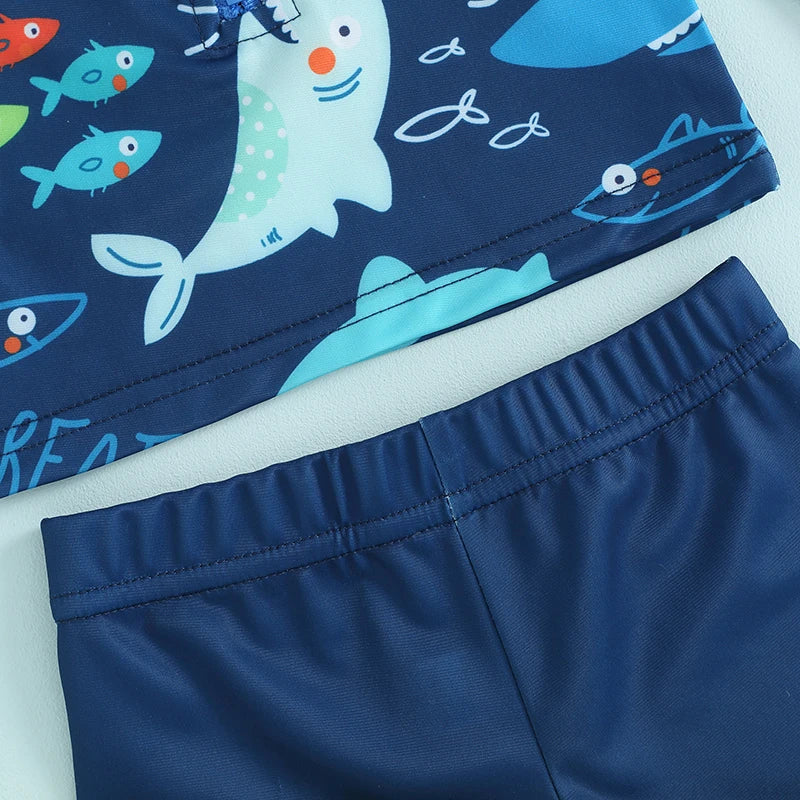 Baby Boy Summer Swimsuit Set (3Pcs)